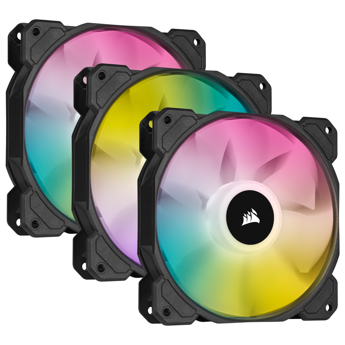VENTILATOR Corsair, pt carcasa PC, 120 mm, 1500 rpm, LED RGB, 3 ventilatoare, "CO-9050109-WW"