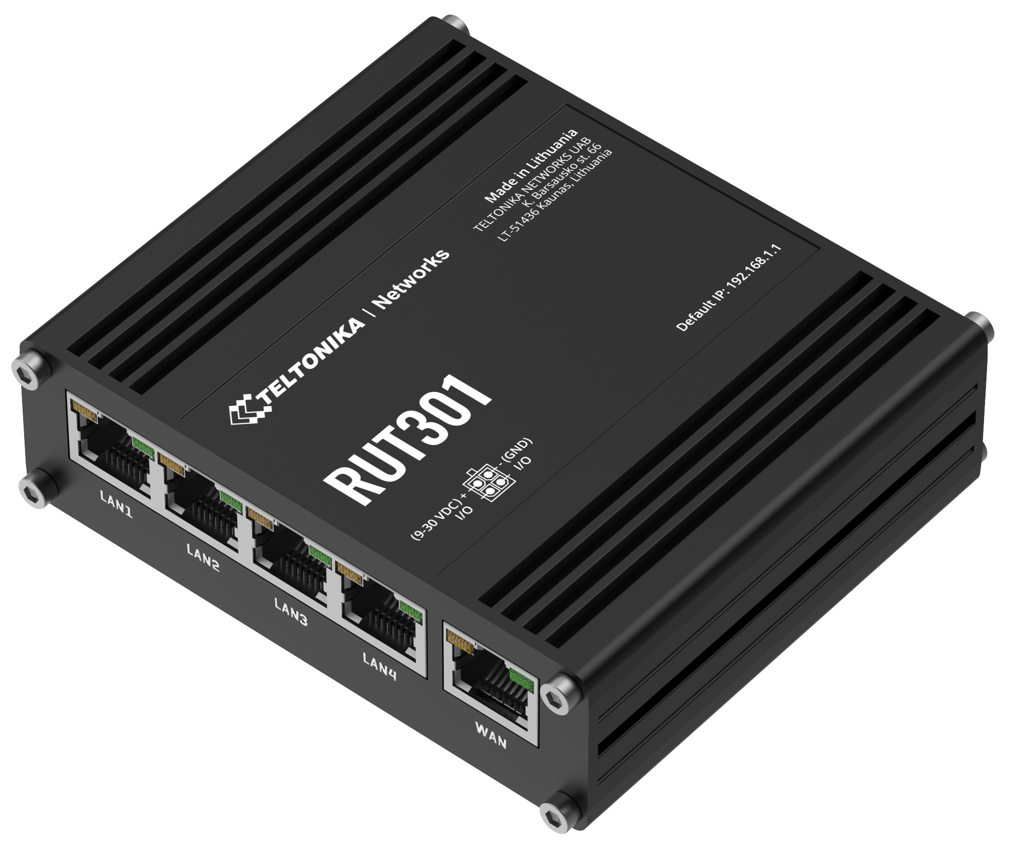 ROUTER Teltonika "RUT301", 1 x WAN port 10/100 Mbps, 4 x LAN port 10/100 Mbps, USB 2.0 "RUT301000000" (timbru verde 0.8 lei)