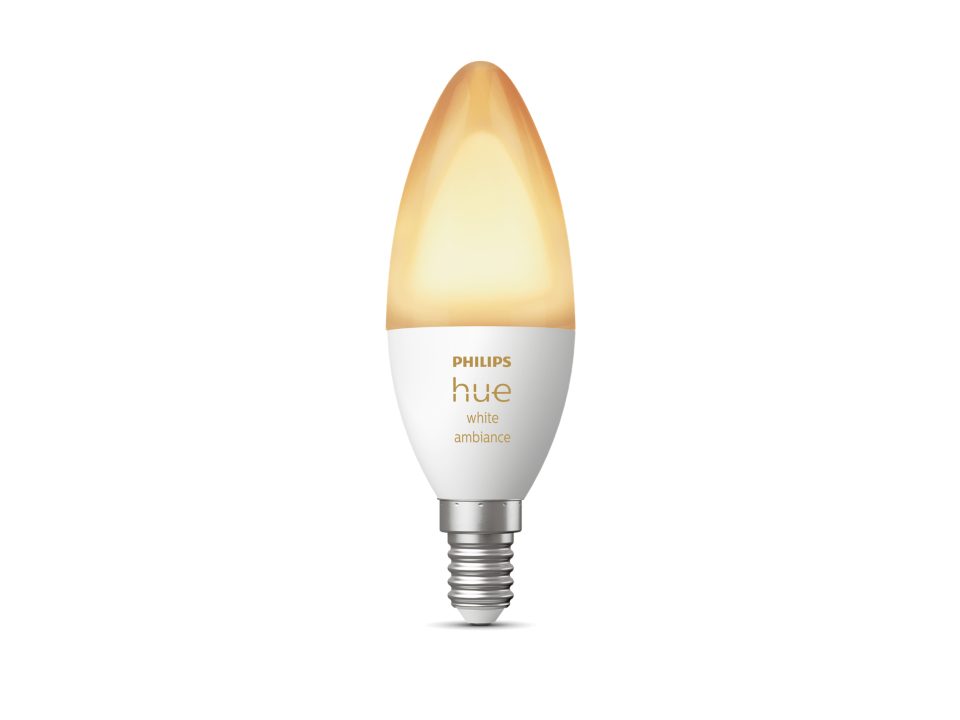 BEC smart LED Philips, soclu E14, putere 5.2W, forma lumanare, lumina toate nuantele de alb, alimentare 220 - 240 V, "000008718699726294" (timbru verde 0.45 lei)