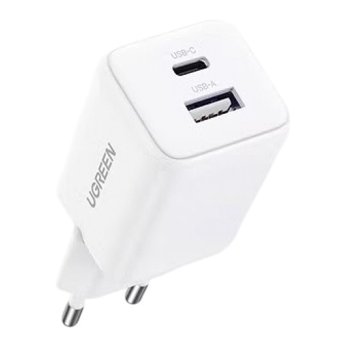 INCARCATOR retea Ugreen, "X514" Quick Charge 20W GaN, 1 x USB Type-C, 1x USB, alb "65006" (timbru verde 0.18 lei)