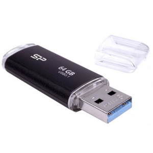 USB Flash Drive SP, Blaze B02, 3.2, 64GB, Negru "SP064GBUF3B02V1K" (timbru verde 0.03 lei)