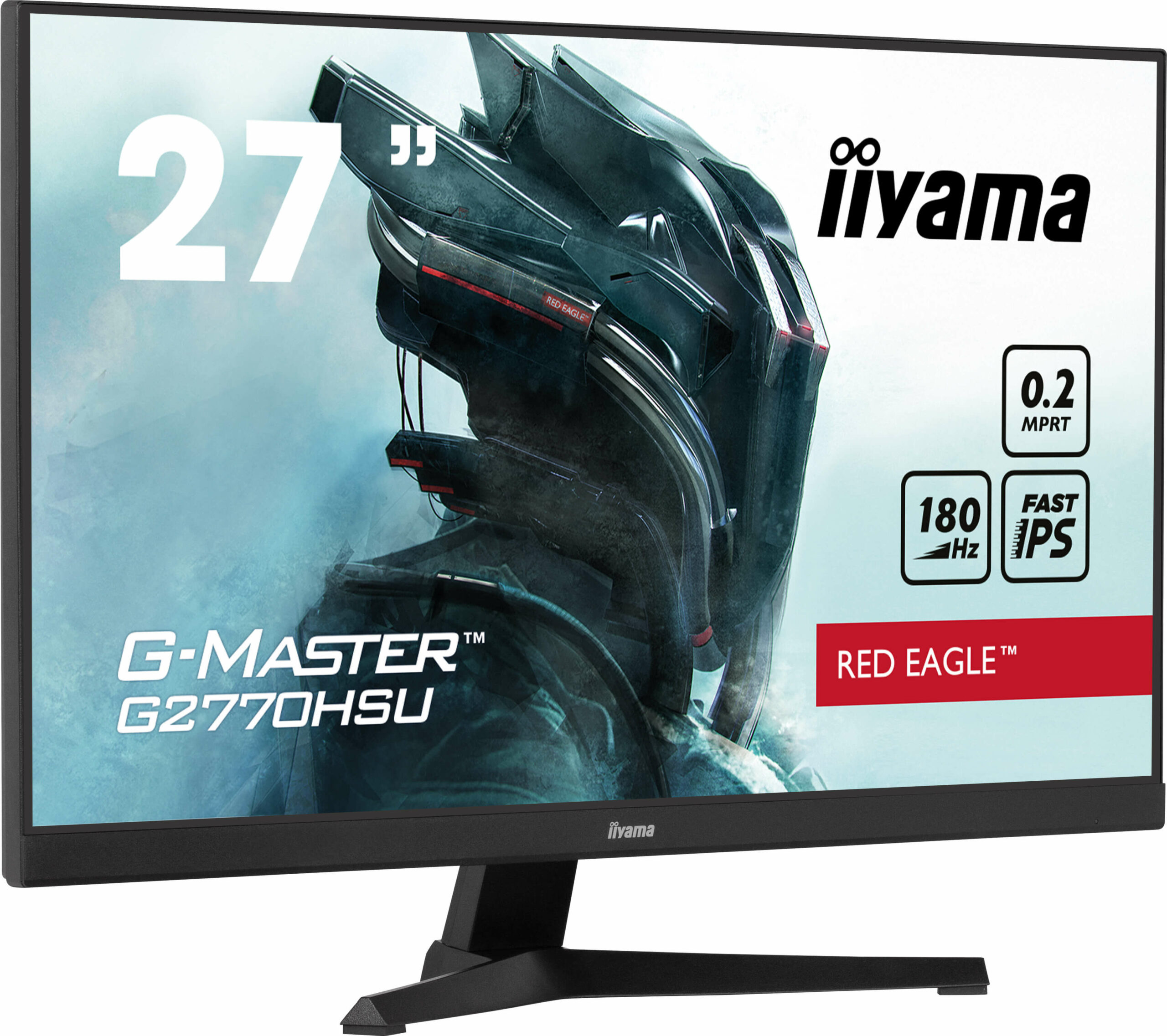 IIYAMA Monitor LED G2770HSU-B6 27" Fast IPS 1920 x 1080 180Hz 300 cd/m 0.2ms HDMI DP USB HUB Tilt "G2770HSU-B6" (timbru verde 7 lei)