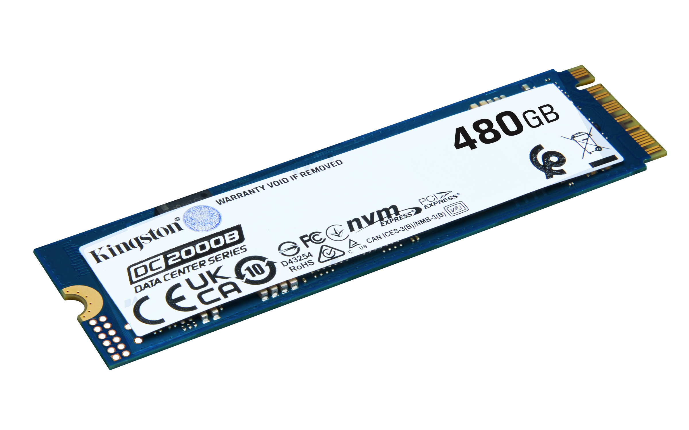 SSD KINGSTON 480GB DC2000B PCIe 4.0 M.2 2280 Enterprise SSD, "SEDC2000BM8/480G"