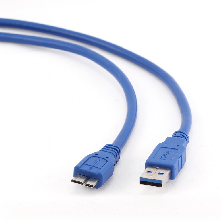 CABLU alimentare si date GEMBIRD, USB 3.0 (T) la Micro-USB 3.0 (T), 0.5m, albastru, "CCP-mUSB3-AMBM-0.5M" (timbru verde 0.08 lei)