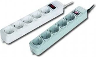 PRELUNGITOR GEMBIRD, Schuko x 5, conectare prin Schuko (T), cablu 4.5 m, 16 A, protectie supratensiune, protectie copii, gri, "SPG3-B-15C" (timbru verde 0.18 lei)
