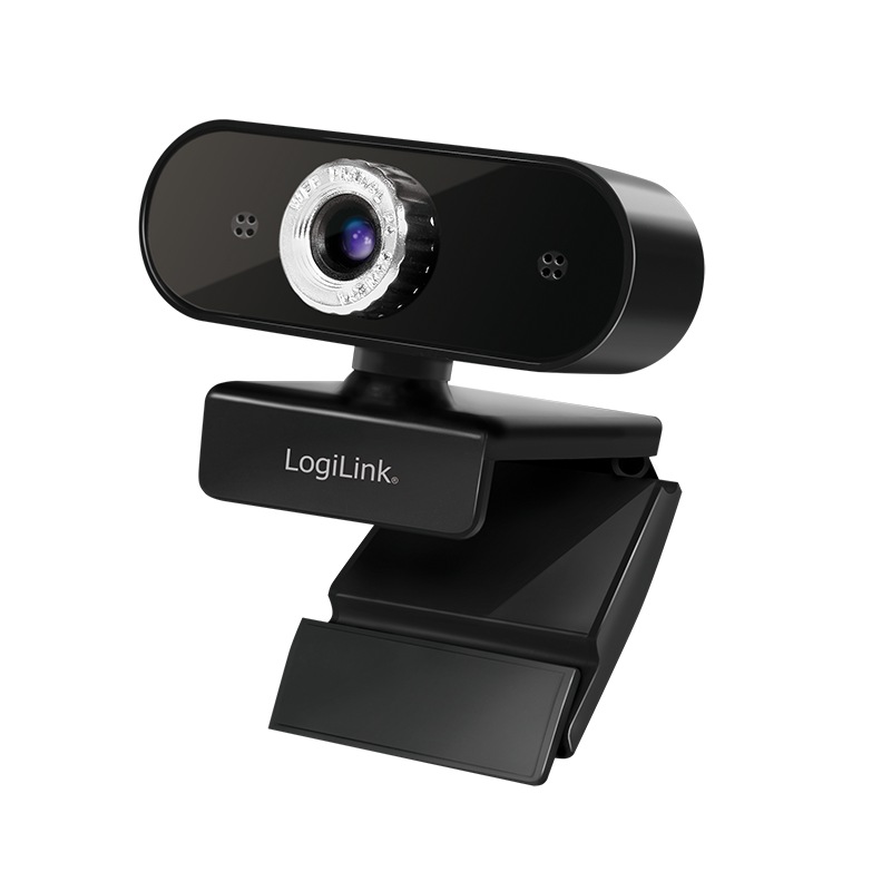 CAMERA WEB LOGILINK senzor. 1080p Full-HD cu rezolutie video 1920x1080; inclinare 30grade, rotatie 180grade, microfon, cablu 1.45m, "UA0371" (timbru verde 0.18 lei)