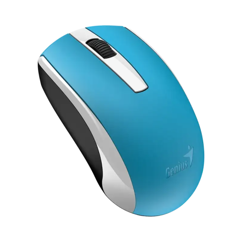 Mouse Genius "ECO-8100", PC sau NB, wireless 2.4GHz, optic, 1200 dpi, butoane/scroll 3/1, acumulator, albastru, "31030046401" (timbru verde 0.18 lei) 4710268 262756