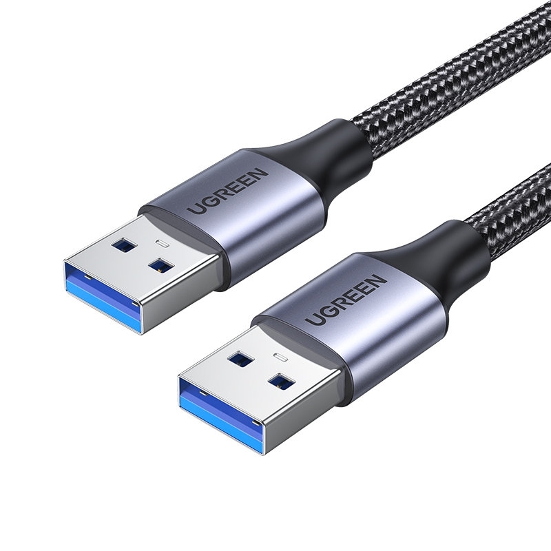 CABLU USB Ugreen "US373", USB 3.0 (T) la USB 3.0 (T), lungime 1M, brodat, negru "80790" - 6957303887903