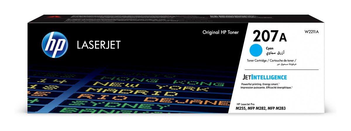 Toner Original HP Cyan, nr.207A, pentru Color LaserJet Pro M255|M282|M283, 1.25K, (timbru verde 1.2 lei) , "W2211A"