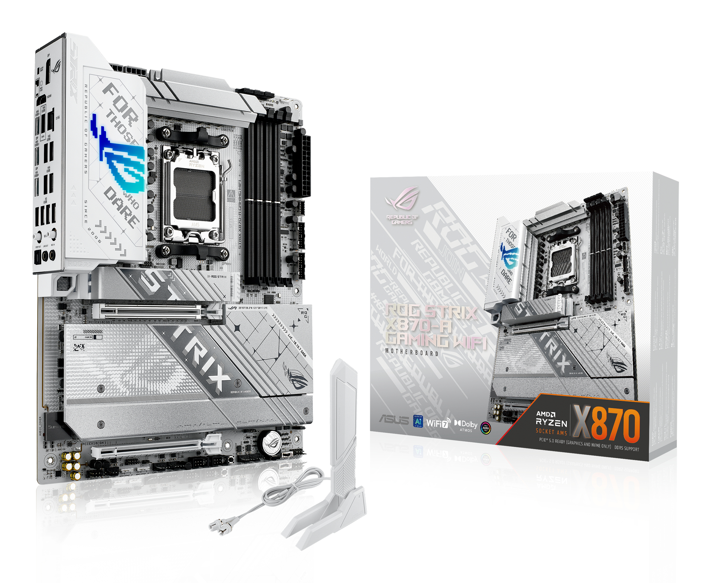 Placa de baza ROG STRIX X870-A GAMING WIFI, AMD X870, Socket AM5, ATX "90MB1IF0-M0EAY0"