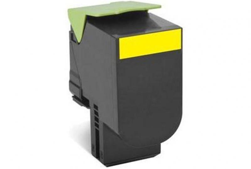 Toner Original Lexmark Yellow, 80C2HYE, pentru CX410|CX510, 3K, (timbru verde 1.2 lei) , "80C2HYE"