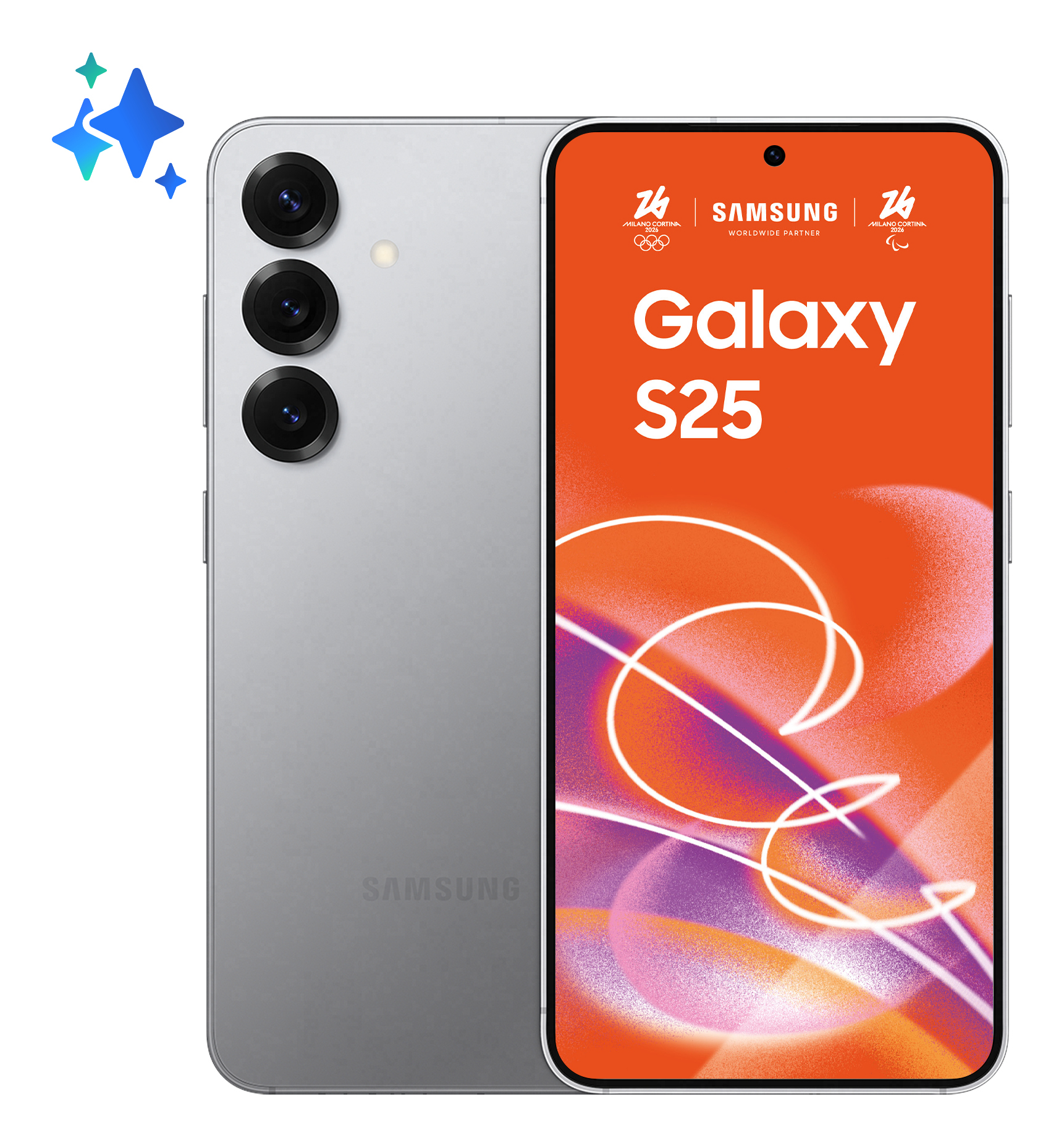 Smartphone Galaxy S25 128GB 12GB RAM 5G Dual SIM Silver Shadow "SM-S931BZSDEUE" (timbru verde 0.45 lei)