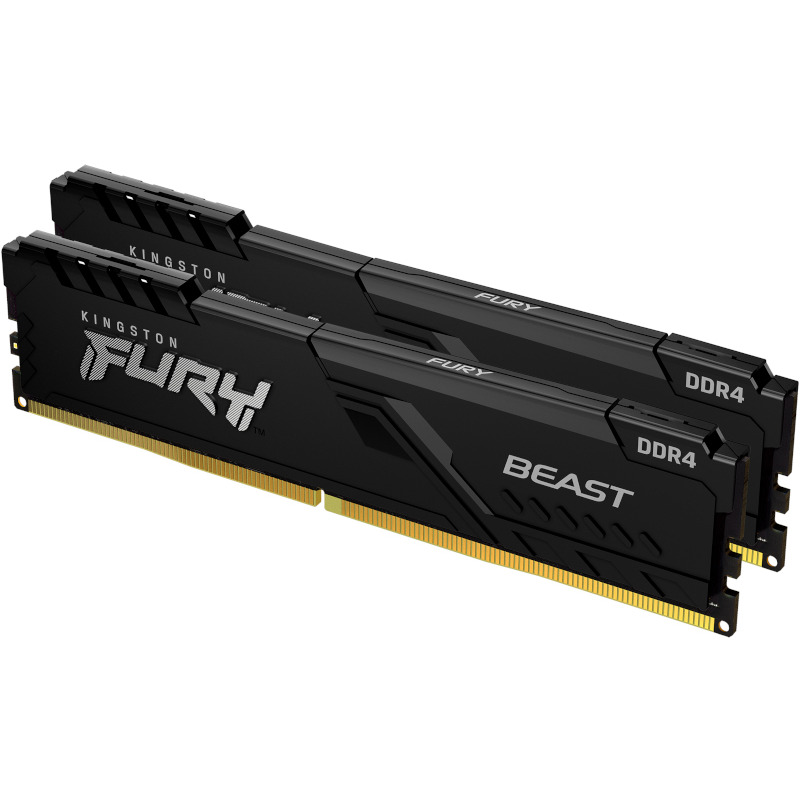 Memorie DDR Kingston - gaming DDR4 8 GB, frecventa 3200 MHz, 4 GB x 2 module, radiator, "KF432C16BBK2/8"