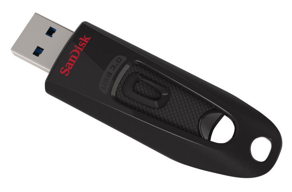 MEMORIE USB 3.0 SANDISK 16 GB, retractabila, carcasa plastic, negru, "SDCZ48-016G-U46" (timbru verde 0.03 lei)