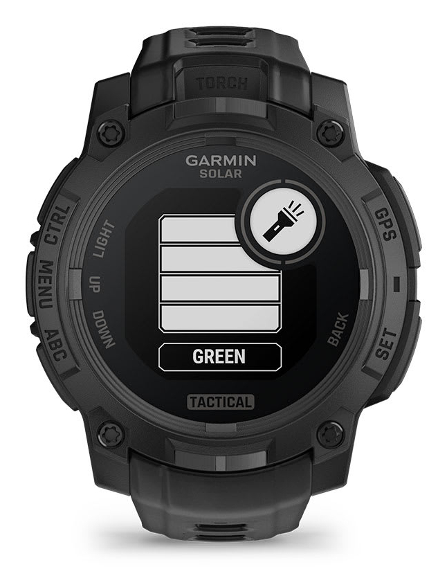 Smartwatch Instinct 3 45 mm, Solar, Tactical Edition, Black with Black Band"010-02934-50" - imagine 2