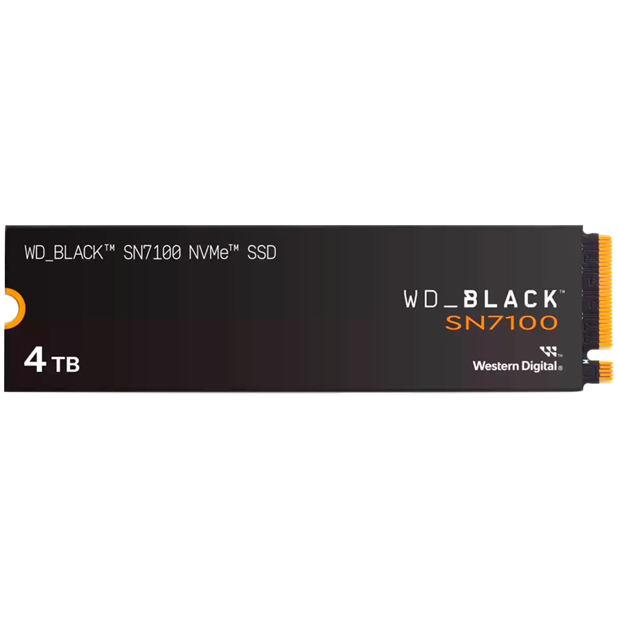 SSD WD Black SN7100 4TB M.2 2280 PCIe Gen4 x4 NVMe, Read/Write: 7000/6700 MBps, IOPS 900K/1350K, TBW: 2400 "WDS400T4X0E-00CJA0"
