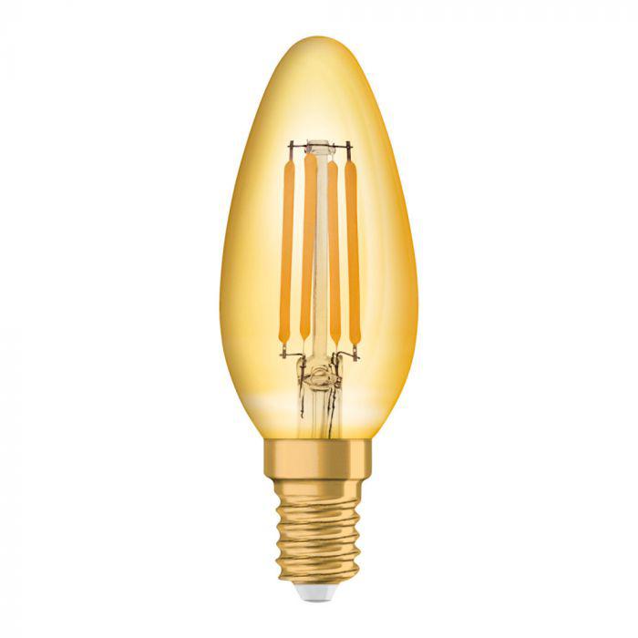 BEC LED Osram, soclu E14, putere 4 W, forma lumanare, lumina alb calda, alimentare 220 - 240 V, "000004058075293434" (timbru verde 0.45 lei)