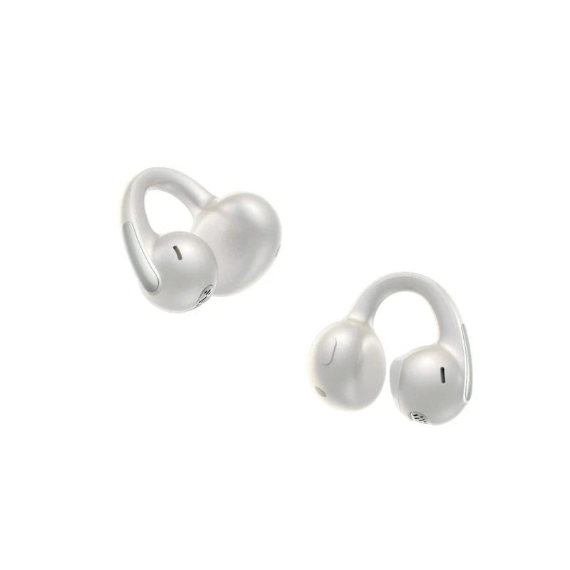 CASTI Baseus Bowie MC1 Pro Open-Ear True Wireless, on ear, pt smartphone, microfon pe casca, conectare prin Bluetooth 6.0, alb "A0102504" (timbru verde 0.18 lei) - 6932172694883
