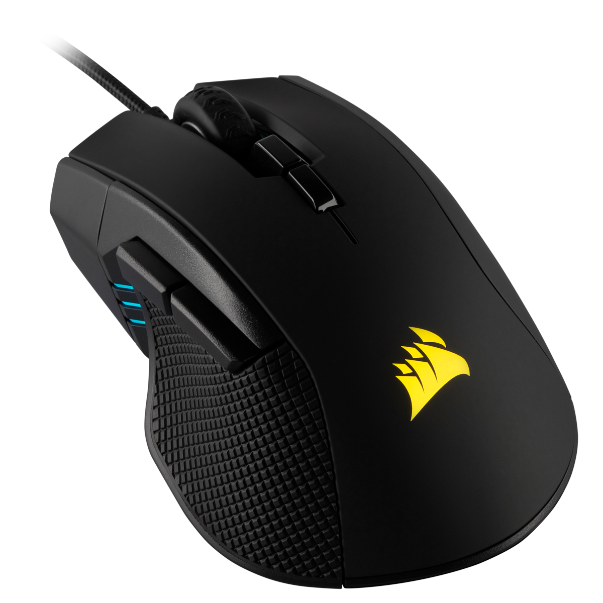 MOUSE CORSAIR, "IRONCLAW RGB", gaming, cu fir, USB, optic, 18000 dpi, butoane/scroll 7/1, iluminare, butoane programabile, negru, "CH-9307011-EU" (timbru verde 0.18 lei)