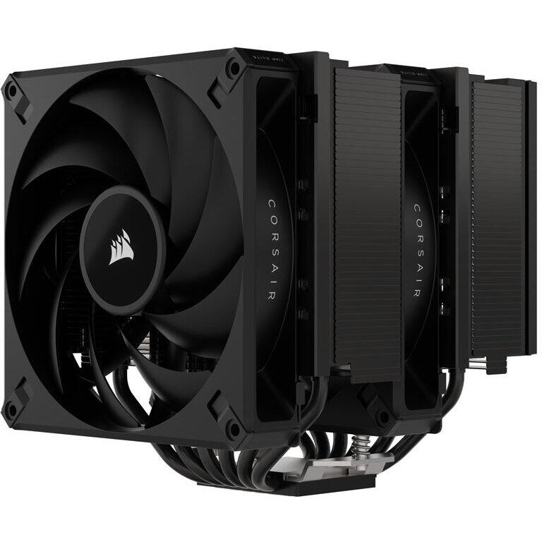 COOLERE Corsair A115 Twin Tower | Intel LGA-1700 / AMD AM5 sockets | 2 ventilatoare AF140 ELITE | 6 Heatpipes | Viteza ventilator: 400 - 1600 RPM ±10% | "CT-9010011-WW" (timbru verde 2 lei)