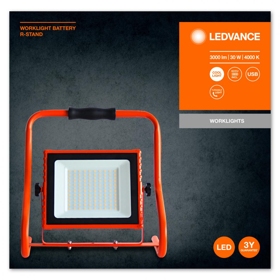 LED WORKLIGHT BATTERY 30W 840 R-ST LEDV "000004058075576513" (timbru verde 2.00 lei)