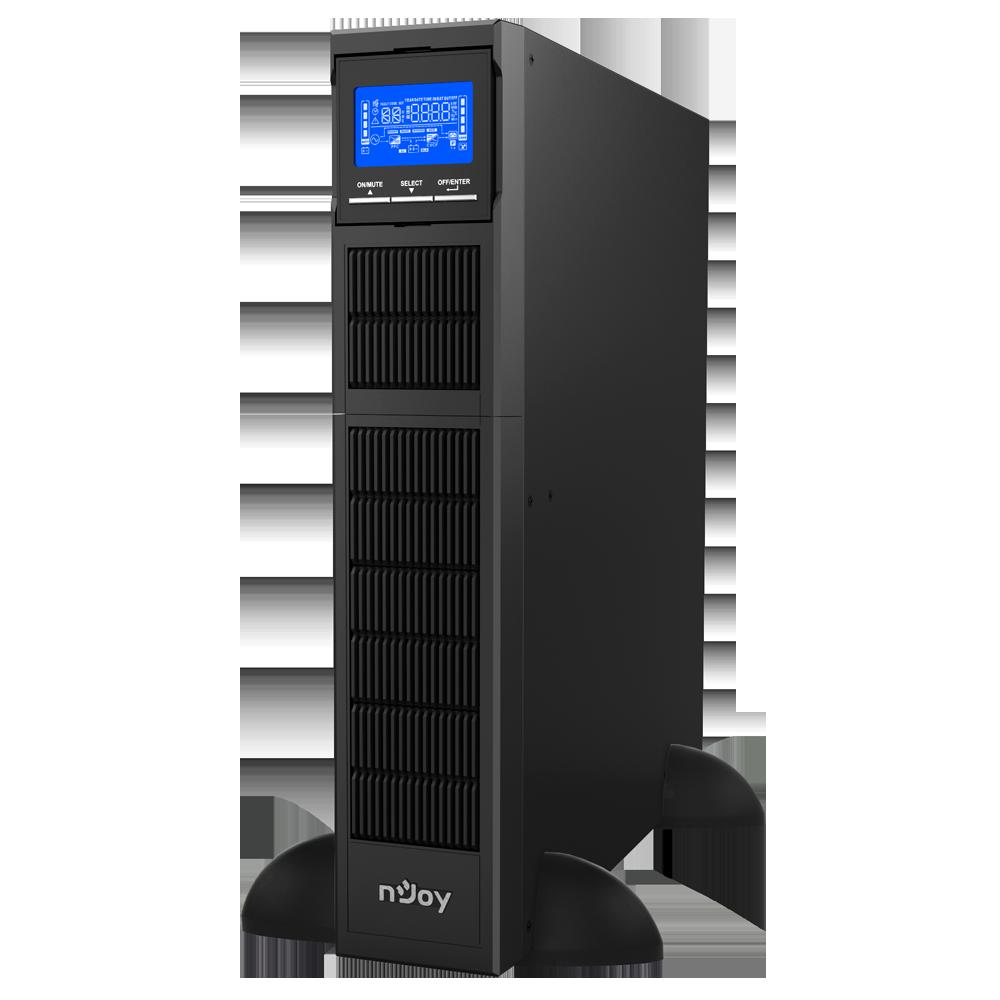 UPS NJOY, "BALDER 1500", Online cu sinusoida pura, tower, rack, 1500VA/1500W, AVR, IEC x 8, 3 x baterie 12V/9Ah, display LCD, back-up 11 - 20 min., "PWUP-OL150BA-AZ01B" (timbru verde 11 lei)