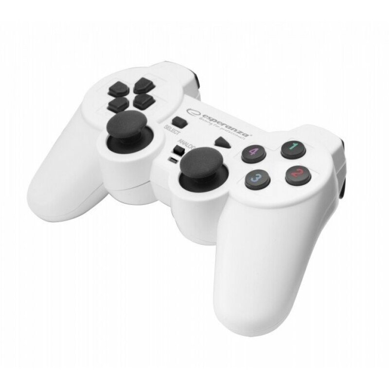 Gamepad Esperanza Warrior EGG102W cu vibratii Usb PC Alb "EGG102W" (timbru verde 0.8 lei)