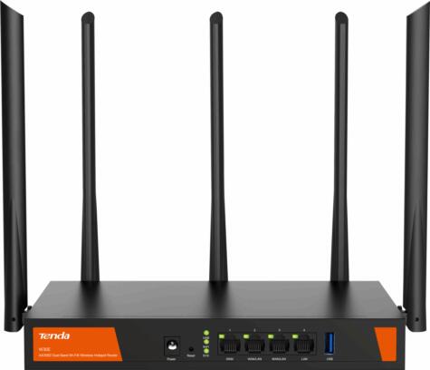 ROUTER Tenda, 802.11ax, AX3000 Dual Band, 1 x gigabit WAN, 3 x gigabit LAN , antene 5 externe, "W30E" (timbru verde 0.8 lei)