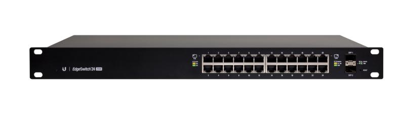 SWITCH PoE UBIQUITI, "EdgeSwitch 24"port Gigabit x 24, SFP SFP x 2, managed, rackabil, carcasa metalica, "ES-24-250W" (timbru verde 2 lei)
