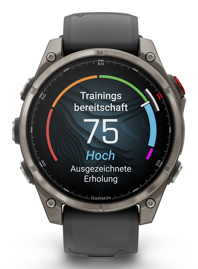 Smartwatch fenix 8 Pro 47 mm, AMOLED, Sapphire, Titanium with Graphite/black silicone band"010-03198-11" - imagine 8