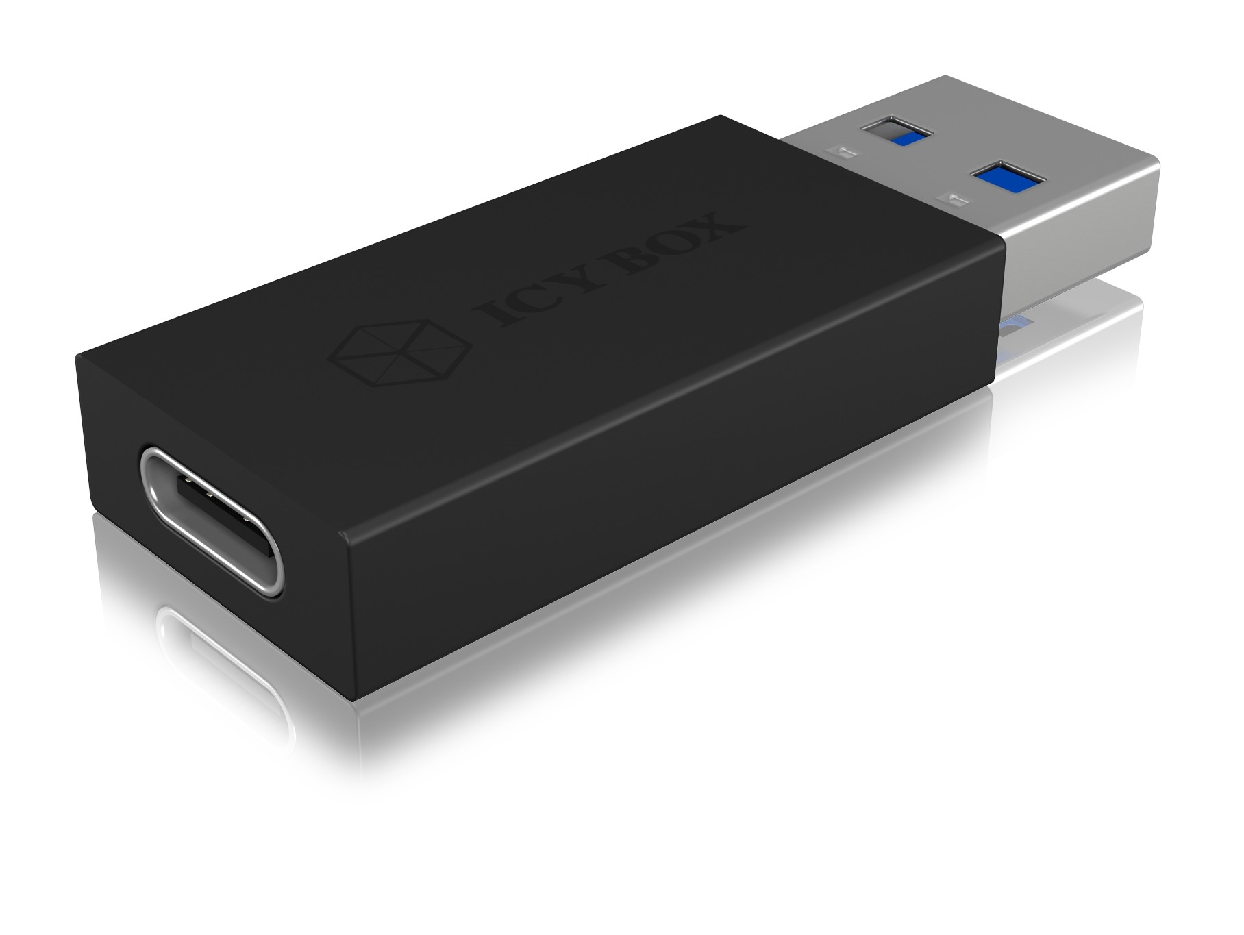 ADAPTOARE, Carduri PC - Icy Box, pt smartphone USB 3.2 Type-A Gen 2 la USB Type-C, Viteza: 10Gbit/s, plastic, negru, "IB-CB015" (timbru verde 0.08 lei)