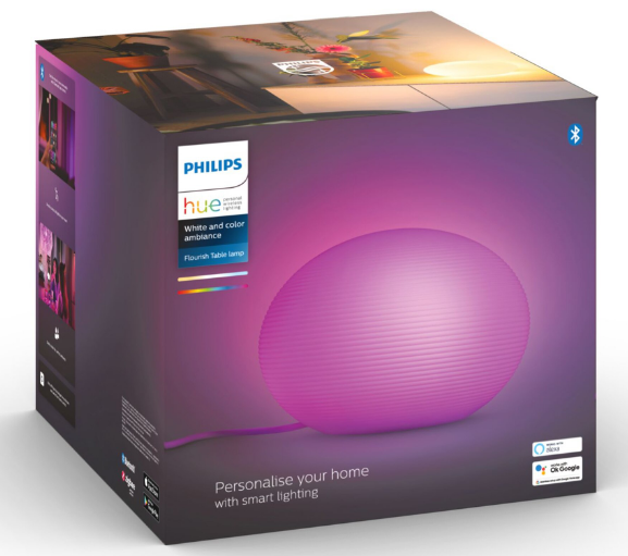 Flourish Hue table EU/UK white 9.5W 230V, "000008719514343481" (timbru verde 2.00 lei)