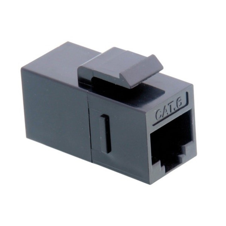 Cupla SPACER RJ45, Modulara, pentru patch panel, 1 BUC, negru, (include timbru verde 0.03lei), "SPCP-1B-RJ45-M"