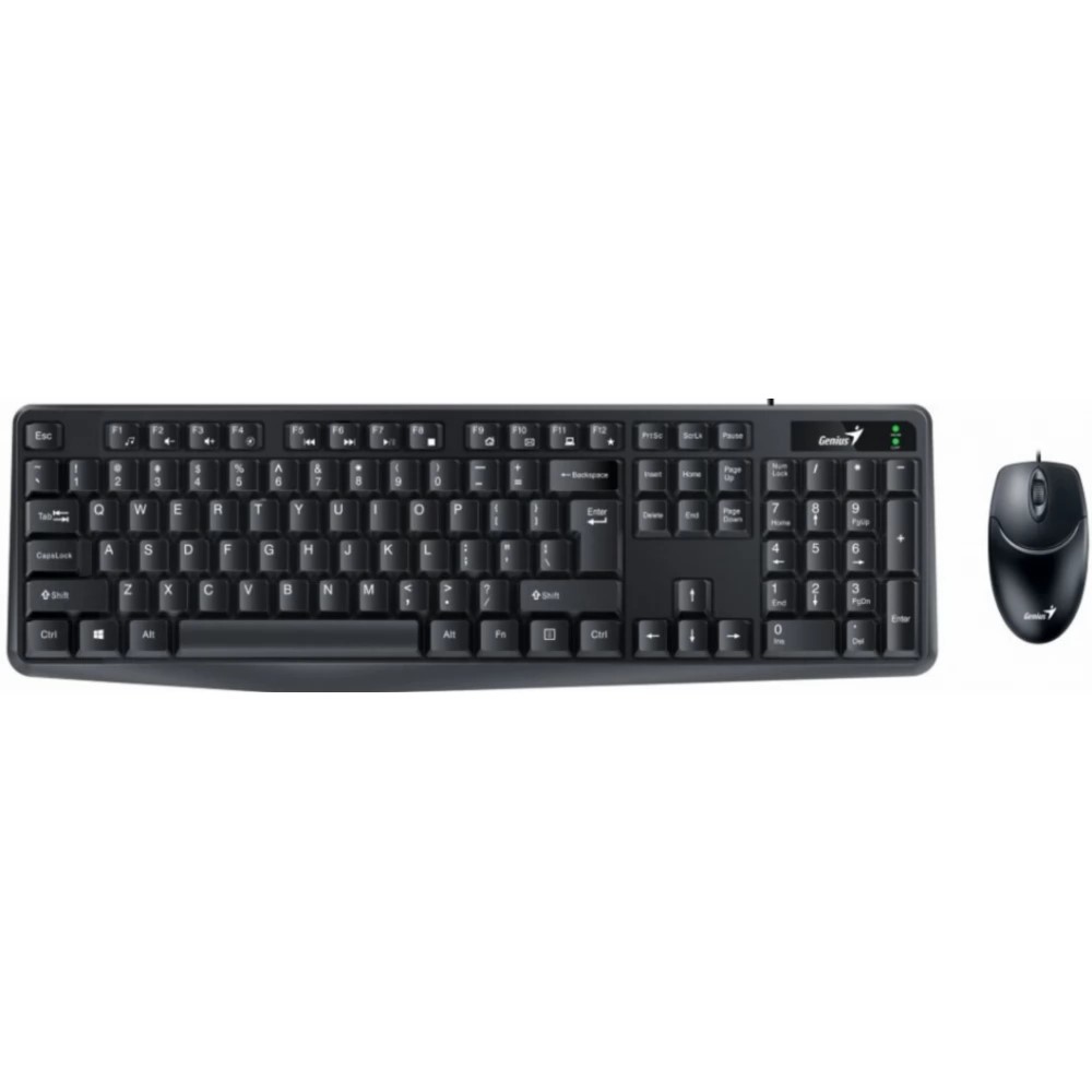 KIT wired GENIUS USB, tastatura 104 taste (concave) + mouse optic 1000dpi, 12 taste multimedia, 3 butoane, black, "KM-170" "31330006401" (timbru verde 0.8 lei)