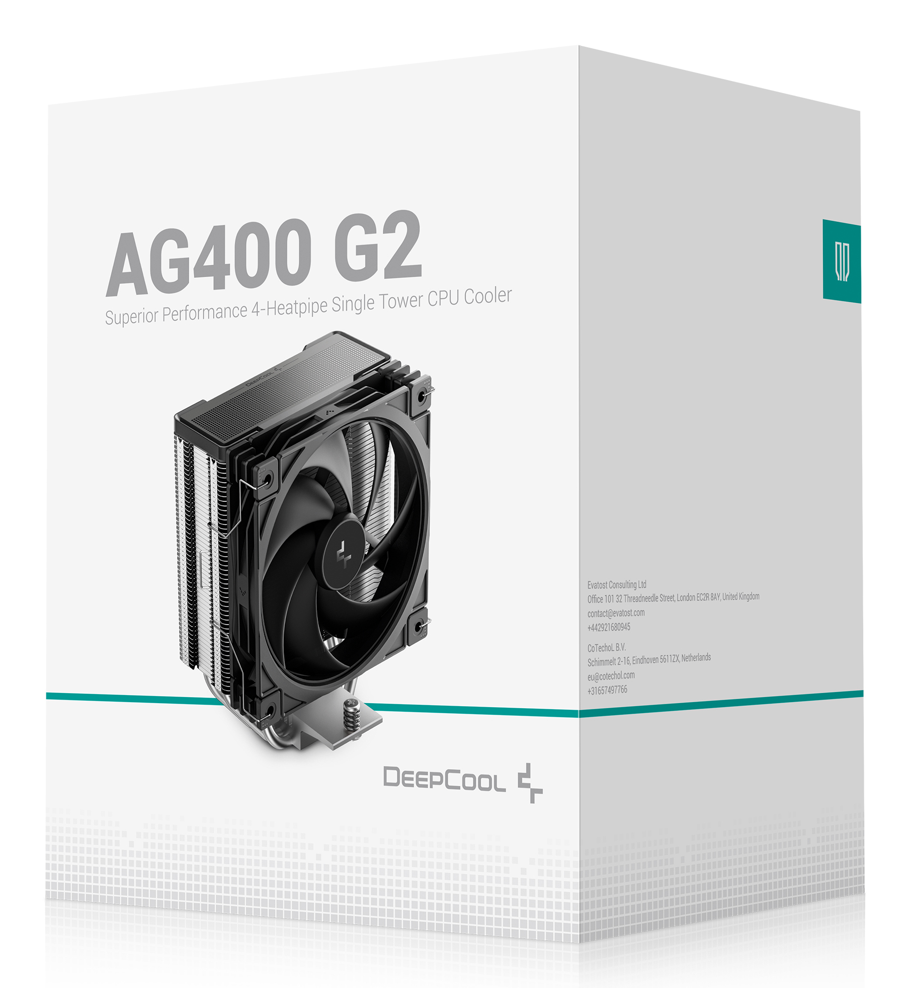 COOLER DeepCool "AG400 G2" skt. Intel si AMD, racire cu aer, vent. 120mm, 500 - 2200 RPM, 4 heatpipies, inaltime 152mm,"R-AG400-BKNPMG2-G" - imagine 9