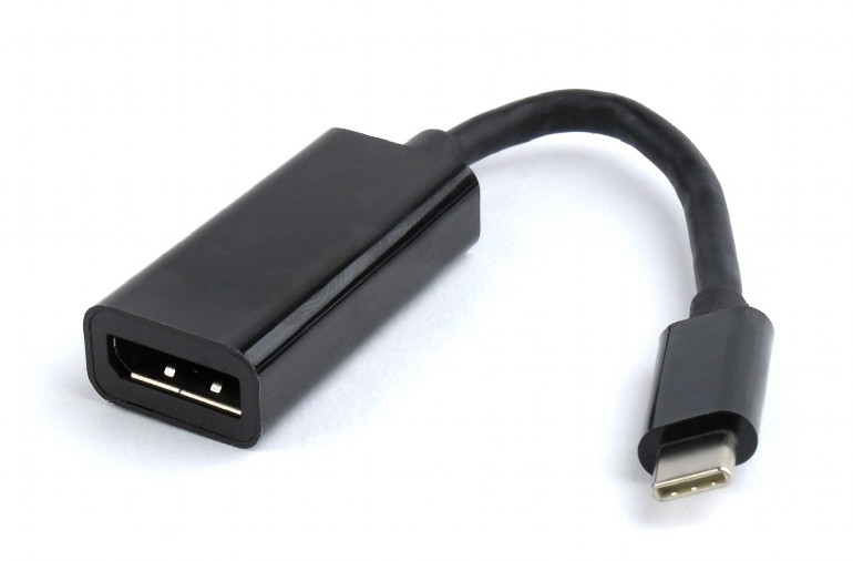 CABLU video GEMBIRD, adaptor USB 3.1 Type-C (T) la DisplayPort (M), 15cm, rezolutie maxima 4K UHD (3840 x 2160) la 60 Hz, negru, "A-CM-DPF-01" (timbru verde 0.8 lei)