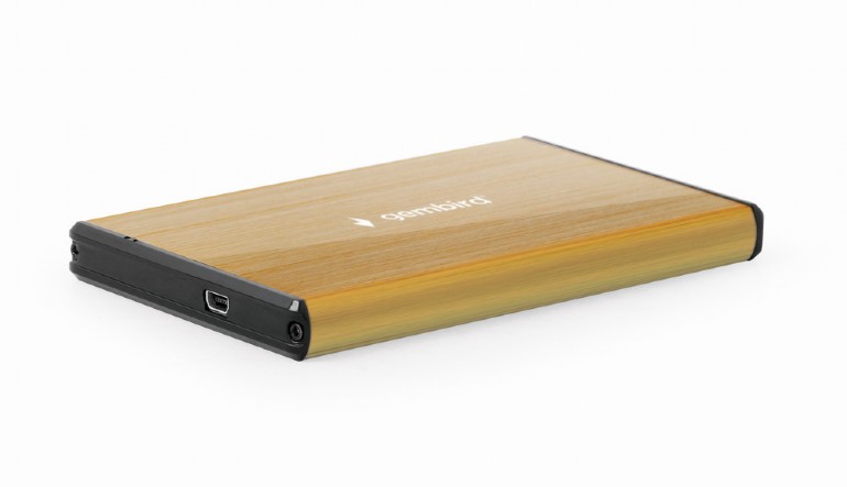 RACK extern GEMBIRD, pt HDD, 2.5 inch, S-ATA, interfata PC USB 3.0, aluminiu, auriu, "EE2-U3S-3-GL" (timbru verde 0.8 lei)