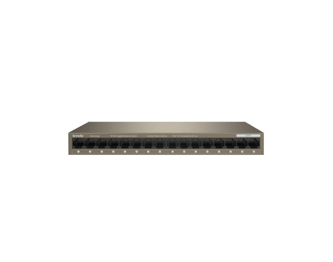 TENDA 16-P GIGABIT ETHERNET SW TEG1016M "TEG1016M" (timbru verde 2 lei)