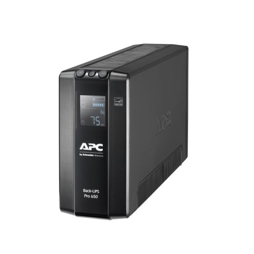 UPS APC "Back-UPS", Line int., mini Tower, AVR, IEC x 6, display LCD, back-up 11 - 20 min. "BR650MI" (timbru verde 11 lei)