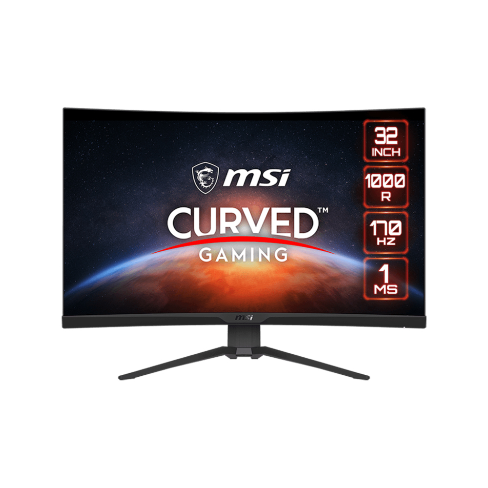 MSI G322CQP 31.5inch VA 2560x1440 Curve 1000R 170Hz 1ms 2xHDMI DP Tilt/Height/Swivel Black "G322CQP" (timbru verde 7 lei)