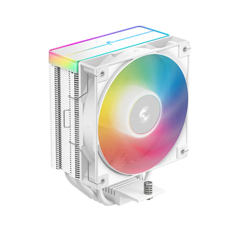 COOLER DeepCool "AG400 Wh ARGB V2" skt. Intel si AMD, racire cu aer, vent. 120mm, 500 - 2100 rpm, 4 heatpipes, inaltime 154mm, RGB adresabil,"R-AG400-WHAMMN-GJD" (timbru verde 0.8 lei)