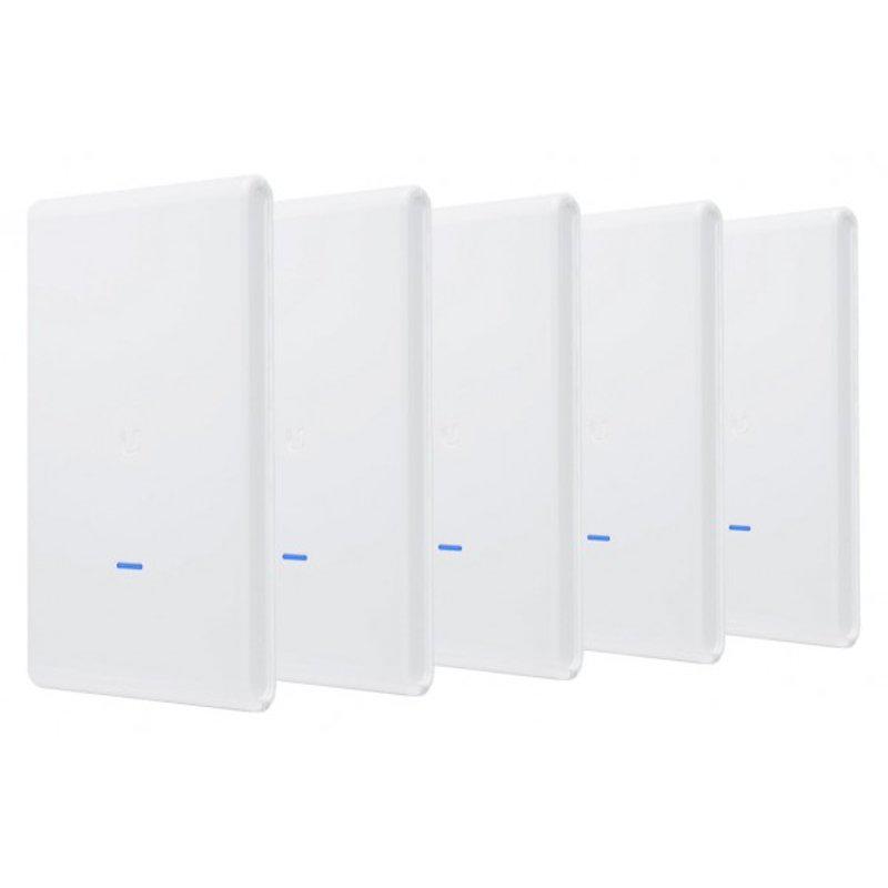 ACCESS Point Ubiquiti wireless exterior 1750 Mbps, port 10/100/1000 x 2, antena interna x 2, PoE, 2.4 - 5 GHz, "UAP-AC-M-PRO-5" (timbru verde 0.8 lei)