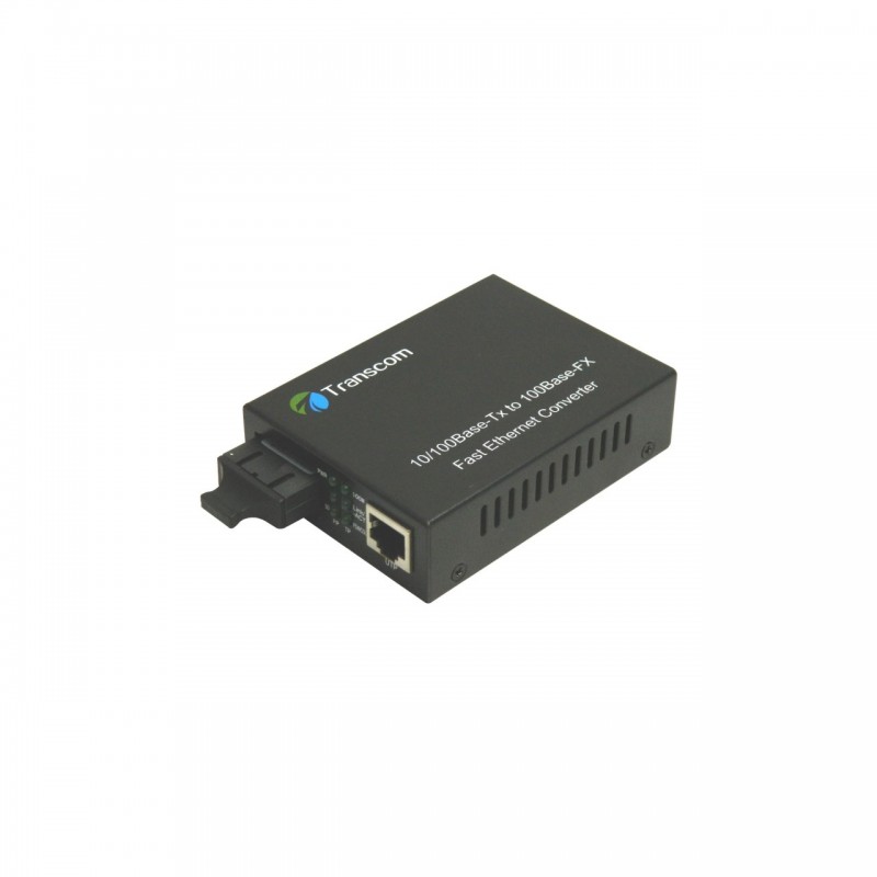 Mediaconvertor 10/100M 1310nm MM 2Km / SM 10km conector SC - TRANSCOM, "TS-100-S(M)D-25(2)"