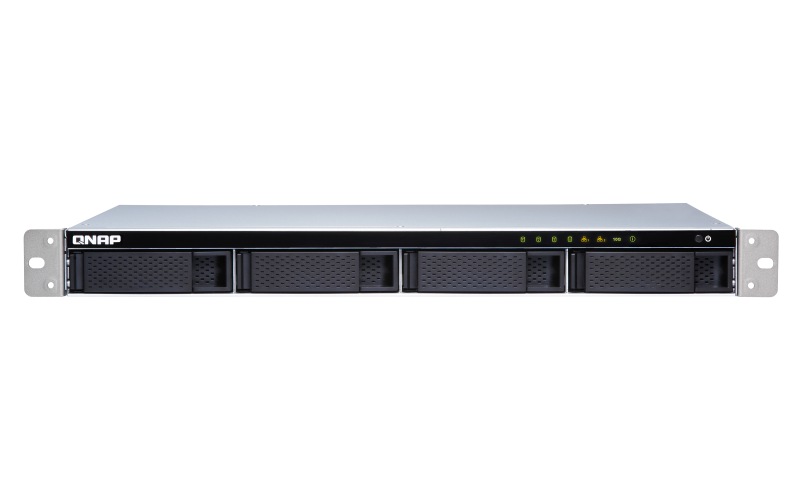 NAS QNAP, Rack, HDD x 4, capacitate maxima 40 TB, memorie RAM 2 GB, RJ-45 (Gigabit) x 3, porturi USB 3.0 x 4, "TS-431XEU-2G" (timbru verde 4 lei)