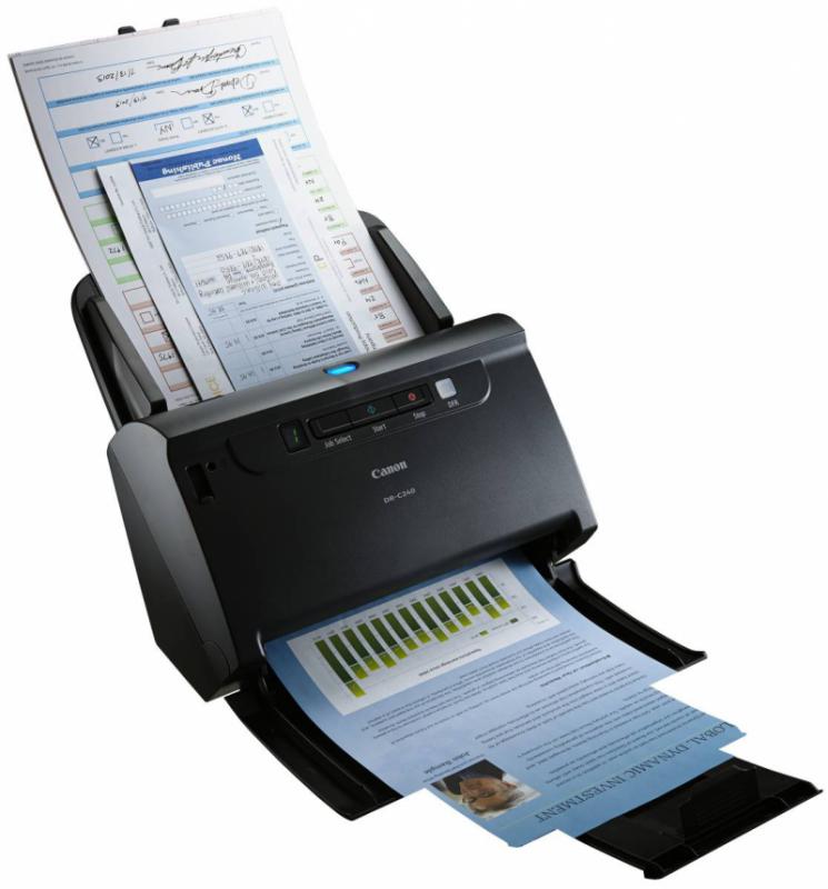 SCANNER CANON DRC240, A4, tip sheetfed, duplex,viteza de scanare:Alb-negru:45ppm/90ipm,Color:30ppm/60ipm, rez. Op. 600dpi, senzor CIS, alimentator 60 coli,USB 2.0 "EM0651C003AA" (timbru verde 4 lei)
