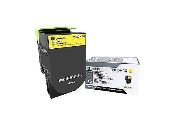 Toner Original Lexmark Yellow, 71B0H40, pentru CS417|CX417, 3.5K, (timbru verde 1.2 lei) , "71B0H40"