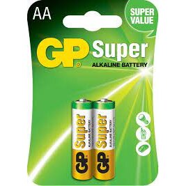 Baterie GP Batteries, Super Alcalina AA (LR6) 1.5V alcalina, shrink 2 buc. "GP15AETA21EAN-2S2" "GPPCA15AS605" (timbru verde 0.16 lei) - 305811
