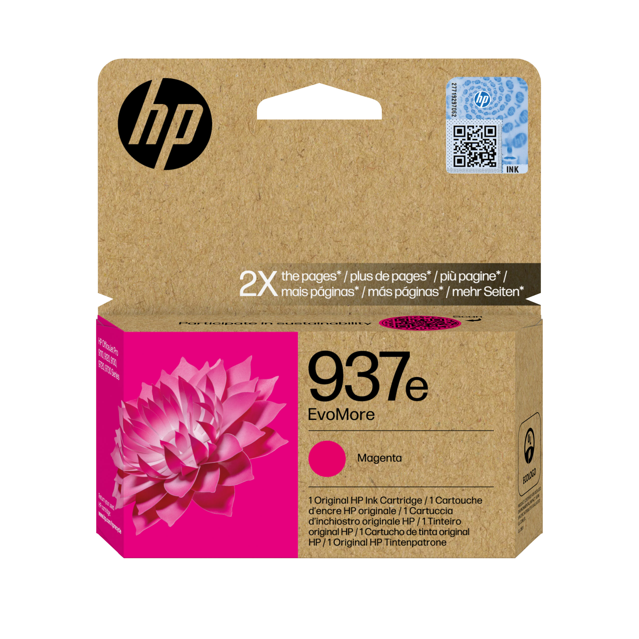 Cartus Cerneala Original HP Magenta, nr.937e, pentru OJ PRO 9110|9120|9130|9720|9730, 1.65K, incl.TV 0.8 lei)"4S6W7NE"