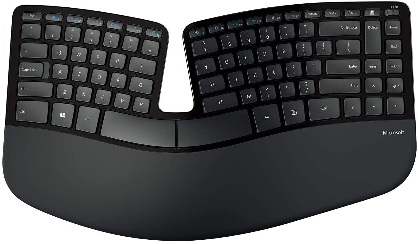 TASTATURI MICROSOFT, "Sculpt Ergonomic", wireless, 108 taste format standard (104-108 taste), Wireless (2.4 GHz), negru, "5KV-00005" (timbru verde 0.8 lei)