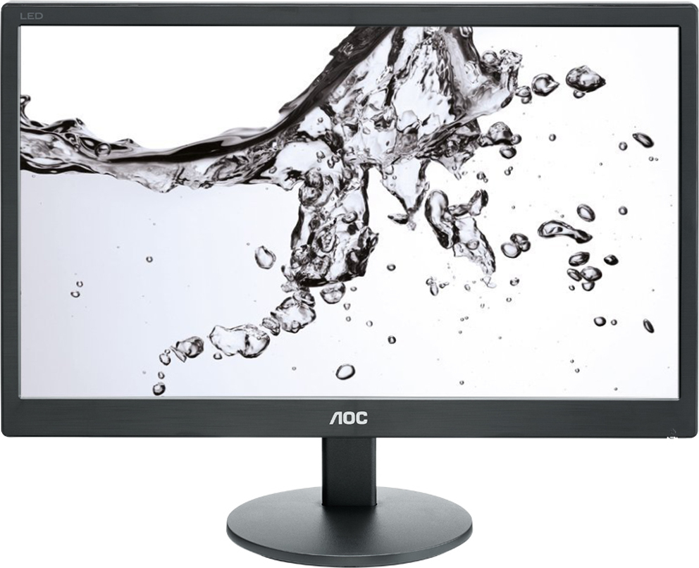 MONITOR AOC 19.5", home, office, TN, HD+ (1600 x 900), Wide, 200 cd/mp, 5 ms, VGA, "E2070SWN" (timbru verde 7 lei)